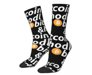 Bitcoin And Hodl Theme Socks