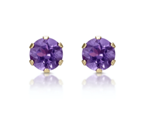 Amethyst 4mm Stud Earrings